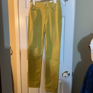 Soft Surroundings new mustard colored tall pull up jeans